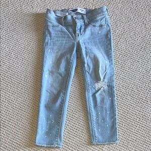 Old Navy Light Blue Distressed Ankle Jeans